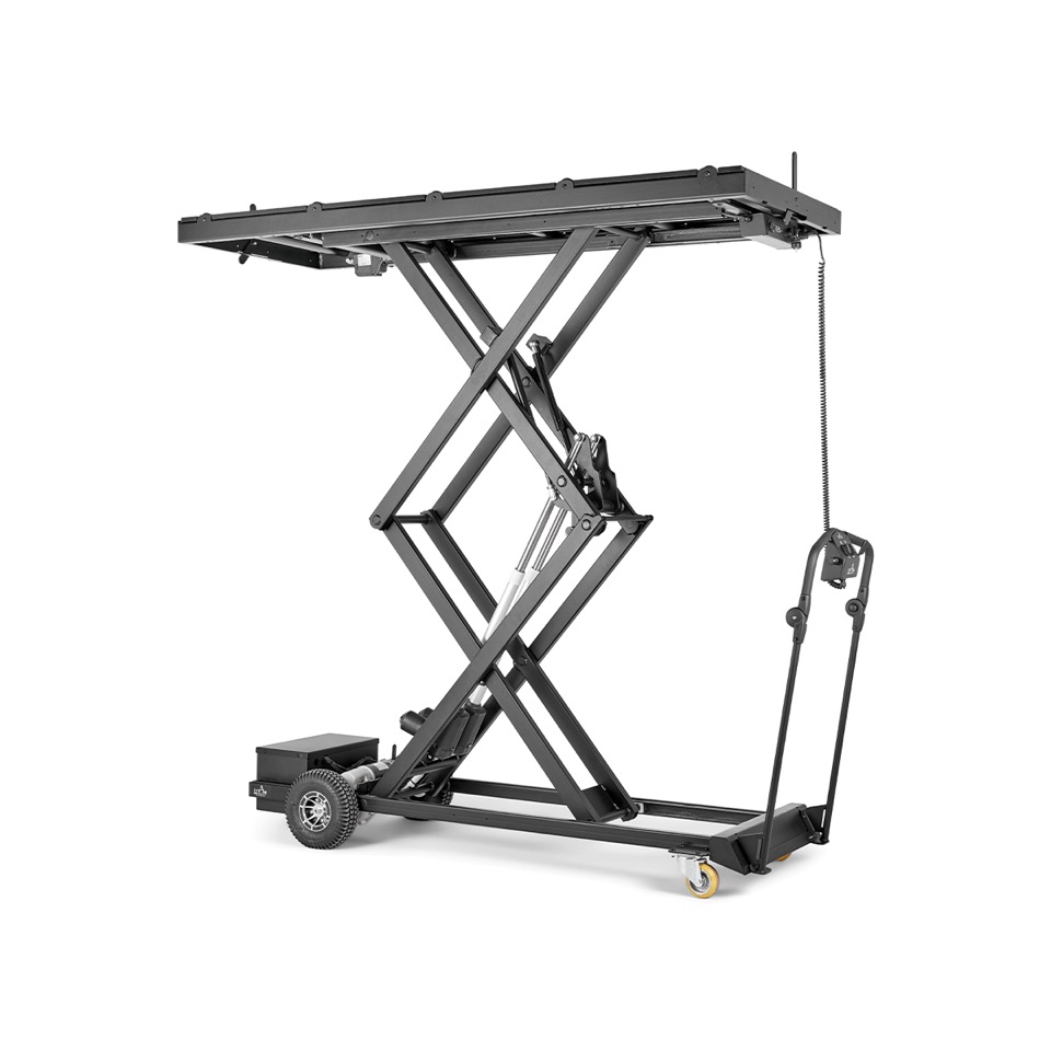 Stilfuld og let betjent kistevogn med løftevandring på hele 1480 mm.