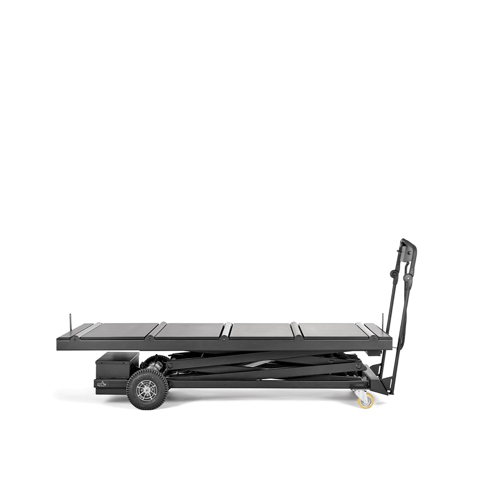 Betjeningsvenlig kistevogn med lille venderadius.